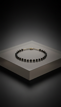 Black Gemstone Necklace in Midnight Setting